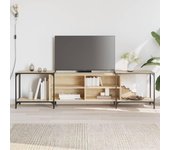 Mueble de tv | mueble de salón | mesa de tv madera de ingeniería roble sonoma 203x37x50 cm cfw98209