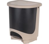 Tienda eurasia® cubo de basura con pedal, 30l, plastico, taupe