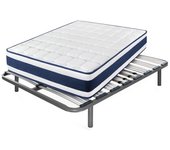 Colchón viscoelástico tresor + somier apolo | medida: 135x190 cm | con 5 patas de 32 cm