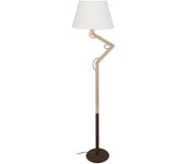 Farola tosel geri tela articulado natural, marrón d40 x h169 cm