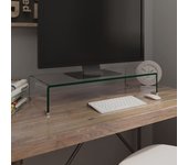 Soporte para tv | mueble de salón | mesa de tv/elevador monitor cristal claro 70x30x13 cm cfw59117