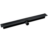 Canaleta de ducha slim, color: negro, longitud: 80 cm