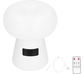 Lámpara de luz nocturna blanca recargable con control remoto, reloj, 3 niveles de temporizador