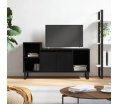 Mueble para tv | mueble de salón | mesa de tv madera contrachapada negro 100x35x55 cm cfw91493