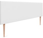 Dhome cabecero de lino natural liso 135x105cm con patas camas 120/135 - blanco