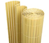 Canisse pvc para el jardín, balcón o terraza doble cara, valla cortaviento para balcón, valla oculta, bambú 80 x 300cm
