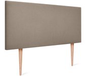 Dhome cabecero de tela aqualine liso 110x105cm con patas camas 105 - tierra