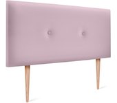 Dhome cabecero de polipiel liso con botones 110x105cm con patas camas 105 - rosa