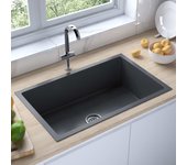 Fregadero cocina | pila de cocina hecho a mano de acero inoxidable negro cfw34783
