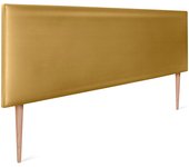 Dhome cabecero de polipiel liso 150x105cm con patas camas 150 - dorado