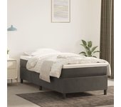 Somier gris oscuro 90x190 cm terciopelo
