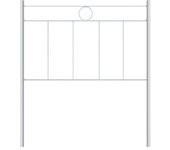 Cabecero de forja lm | color blanco | medida: 105 cm