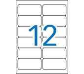 Etiquetas blancas resistentes intemperie 99.1 x 42.3mm 20 hojas apli