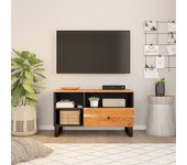 Mueble de tv | mueble de salón | mesa de tv madera acacia y madera de ingeniería 80x33x46 cm cfw86258