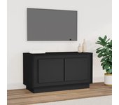 Mueble para tv | mueble de salón | mesa de tv madera contrachapada negro 80x35x45 cm cfw78242