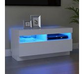 Mueble para tv | mueble de salón | mesa de tv con luces led blanco 80x35x40 cm cfw29583