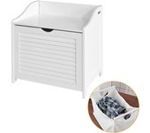 Cesto para la colada,canasto para la ropa sucia con un saco,blanco fsr40-w sobuy es