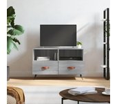 Mueble de tv | mueble de salón | mesa de tv madera de ingeniería gris sonoma 80x36x50 cm cfw66575