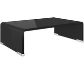 Mueble tv/soporte monitor 40 x 25 x 11 cm negro vidrio
