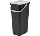 Cubo de basura para reciclaje tontarelli moda negro blanco 38 l