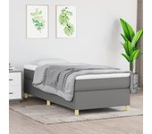 Somier de muelles gris oscuro 90x190 cm tela