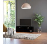 Mueble de tv | mueble de salón | mesa de tv madera contrachapada negra 120x34x37 cm cfw96022