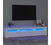 Mueble de tv | mueble de salón | mesa de tv con luces led blanco 195x35x40 cm cfw33109