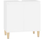 Mueble fregadero blanco 58x33x60 cm de madera contrachapada