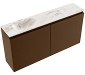 Mondiaz ture-dlux 100cm mueble fondo reducido rust. eden lavabo posición izquierda frappe. 1 orificio.