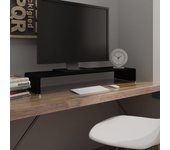 Soporte para tv | mueble de salón | mesa de tv/elevador monitor cristal negro 100x30x13 cm cfw32500