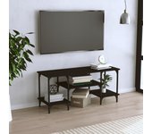Mueble de tv | mueble de salón | mesa de tv madera contrachapada negro 102x35x45,5 cm cfw36659