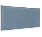 Dhome cabecero de lino natural liso con ribete 95x50cm camas 90 - azul