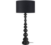 Lámpara de mesa tosel anais tela columna natural d35 x h84 cm