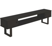 Max -mueble tv, mesa de televisión, acabado color negro. medidas: 150 x 40 x 30 cm.