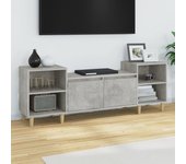 Mueble para tv | mueble de salón | mesa de tv madera contrachapada gris hormigón 160x35x55 cm cfw61174