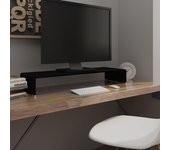 Soporte para tv | mueble de salón | mesa de tv/elevador monitor cristal negro 90x30x13 cm cfw53738