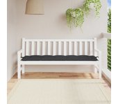 Cojín para banco de jardín negro tela oxford 180x50x7 cm
