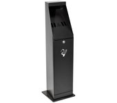Danieli store | cenicero de pie para exterior negro con cerradura | 5 l