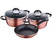 Batería de cocina bergner pandora cobre acero inoxidable aluminio aluminio forjado (5 pcs)