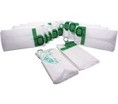 Vhbw 10x bolsa aspiradora reemplaza vorwerk fp140/150 para aspiradora - vellón micro, 26 cm x 14 cm, blanco / verde