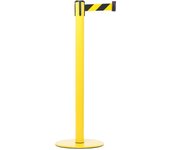 Danieli store | poste separador amarillo con cinta extensible hasta 3 mt | base plana y cinta amarilla/negra 3 mt