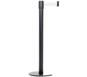 Danieli store | poste separador negro con cinta extensible hasta 3 mt | base plana y cinta blanca 3 mt