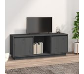 Mueble para tv | mueble de salón | mesa de tv de madera maciza de pino gris 110,5x35x44 cm cfw70275