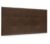 Dhome cabecero de tela aqualine capitoné 105x60cm camas 105 - marrón