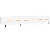 Mueble tv blanco 150x36x30 cm de madera contrachapada