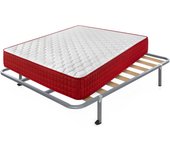 Colchón viscoelástico thermic plus 20 + somier hades con 4 patas cuadradas de 25 cm | medidas: 135x200 cm