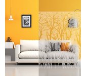 Dimexact película decorativa estampada autoadhesiva para ventana, esmerilada, flores, árboles y hojas, 1,52 m x 1,5 m, en rollo