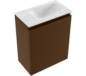 Mondiaz ture-dlux 40cm mueble fondo reducido rust. eden lavabo posición derecho opalo. sin orificio.