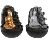 Fuente dkd home decor 21 x 21 x 25 cm buda resina oriental (2 unidades)