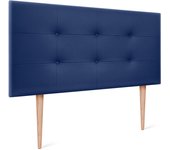 Dhome cabecero de polipiel capitoné 105x115cm con patas camas 105 - azul